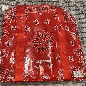 Supreme bandana tarp small duffle bag